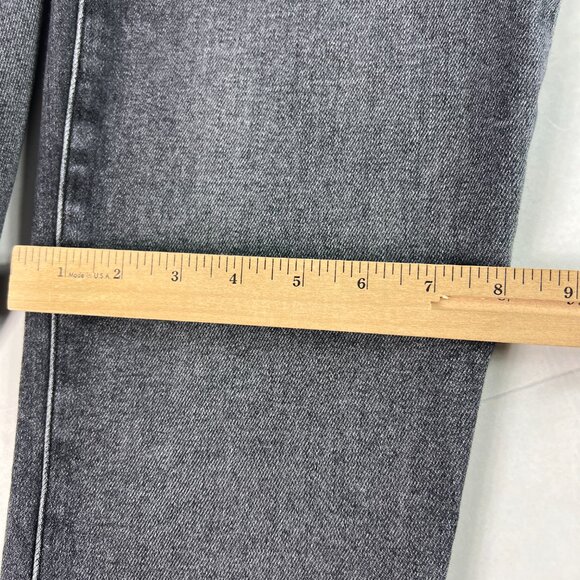 Paige Jeans Women 28x26* Cindy Cropped Straight Black Faded Raw Hem Denim Tag 27 - Picture 13 of 16